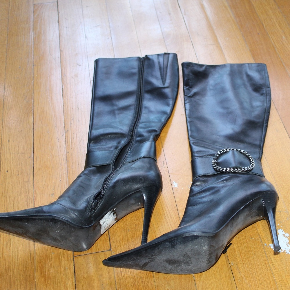Black Buckle Boots